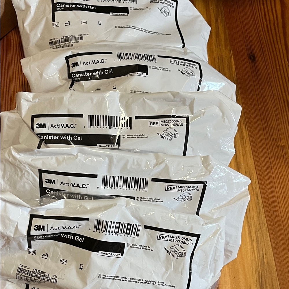 3M ActiV.A.C. Canisters with Gel - White Packaging (Lot of 5)